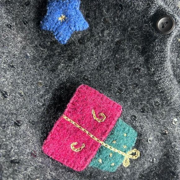 Talbots Charcoal Wool Cardigan - Picture 4 of 4